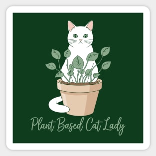 Plant Based Cat Lady Sticker